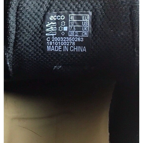 ECCO Crepetray Shoes Women’s Sz US 10/EU 41 Black Suede Derby Casual Gum Outsole - Picture 11 of 14